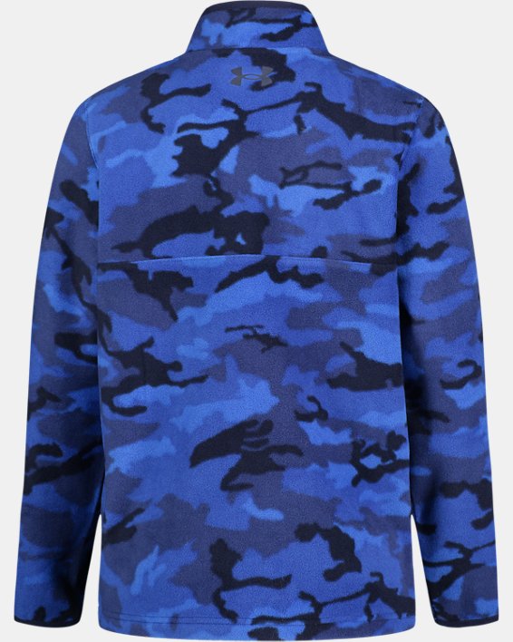Boys' UA Camo Fleece ¼ Zip, Blue, pdpMainDesktop image number 1